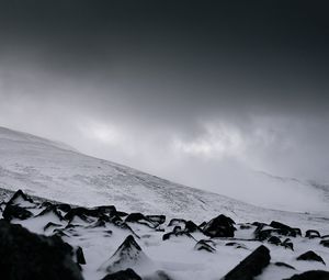 Preview wallpaper valley, hill, snow