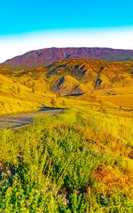 Preview wallpaper valley, hills, mountains, grass, nature