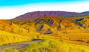 Preview wallpaper valley, hills, mountains, grass, nature