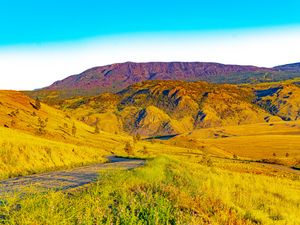 Preview wallpaper valley, hills, mountains, grass, nature