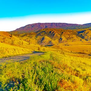 Preview wallpaper valley, hills, mountains, grass, nature