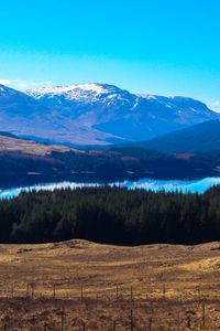 Preview wallpaper valley, lake, trees, mountains, landscape