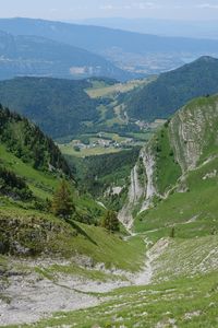 Preview wallpaper valley, landscape, mountains, grass