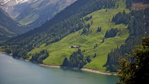 Preview wallpaper valley, mountain, lake, beautiful landscape