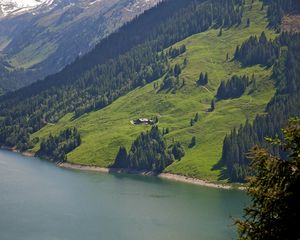 Preview wallpaper valley, mountain, lake, beautiful landscape