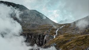 Preview wallpaper valley, mountains, clouds, nature