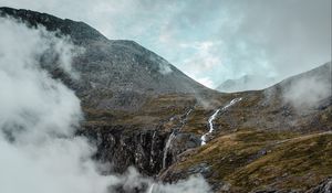 Preview wallpaper valley, mountains, clouds, nature