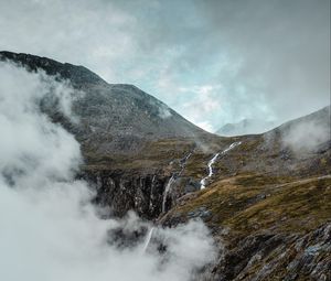 Preview wallpaper valley, mountains, clouds, nature