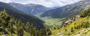 Preview wallpaper valley, mountains, hills, landscape, nature