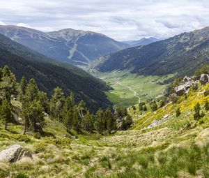 Preview wallpaper valley, mountains, hills, landscape, nature