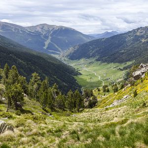 Preview wallpaper valley, mountains, hills, landscape, nature