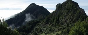 Preview wallpaper valley, mountains, ponds, trees