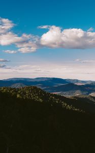 Preview wallpaper valley, mountains, shadows, clouds