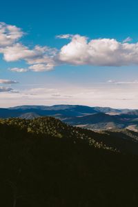 Preview wallpaper valley, mountains, shadows, clouds