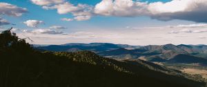 Preview wallpaper valley, mountains, shadows, clouds