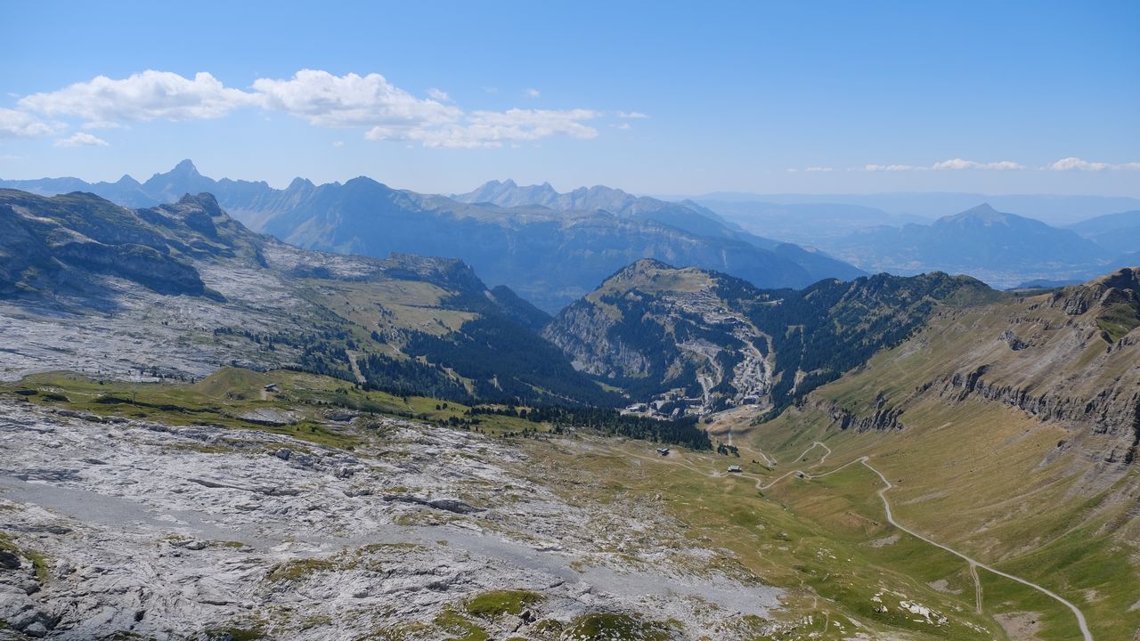 Wallpaper valley, mountains, slope, relief, sky hd, picture, image