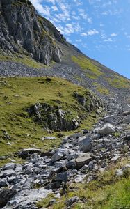 Preview wallpaper valley, mountains, stones, landscape