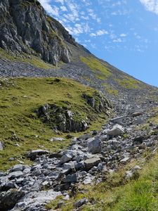 Preview wallpaper valley, mountains, stones, landscape