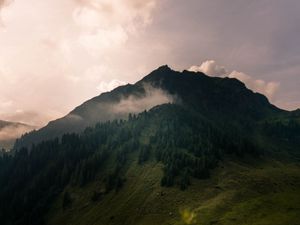 Preview wallpaper valley, peak, green, forest