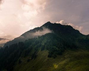 Preview wallpaper valley, peak, green, forest