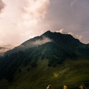 Preview wallpaper valley, peak, green, forest