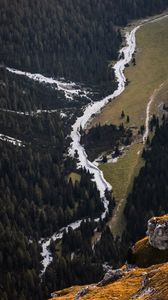 Preview wallpaper valley, slope, forest, aerial view