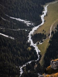 Preview wallpaper valley, slope, forest, aerial view