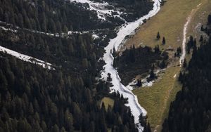 Preview wallpaper valley, slope, forest, aerial view