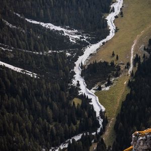 Preview wallpaper valley, slope, forest, aerial view