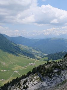 Preview wallpaper valley, slope, mountains, landscape