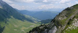 Preview wallpaper valley, slope, mountains, landscape