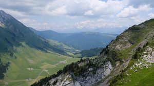 Preview wallpaper valley, slope, mountains, landscape