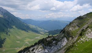 Preview wallpaper valley, slope, mountains, landscape