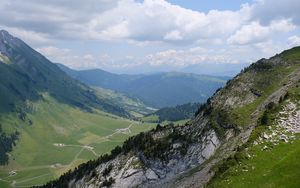 Preview wallpaper valley, slope, mountains, landscape