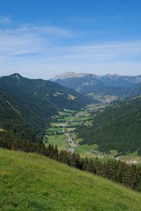 Preview wallpaper valley, trail, hills, trees, landscape