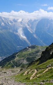 Preview wallpaper valley, trail, mountains, landscape