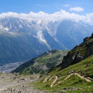 Preview wallpaper valley, trail, mountains, landscape