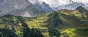 Preview wallpaper valley, trees, mountains, nature