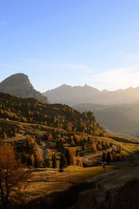 Preview wallpaper valley, trees, mountains, landscape, nature