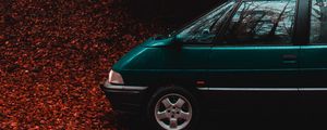Preview wallpaper van, car, forest, autumn