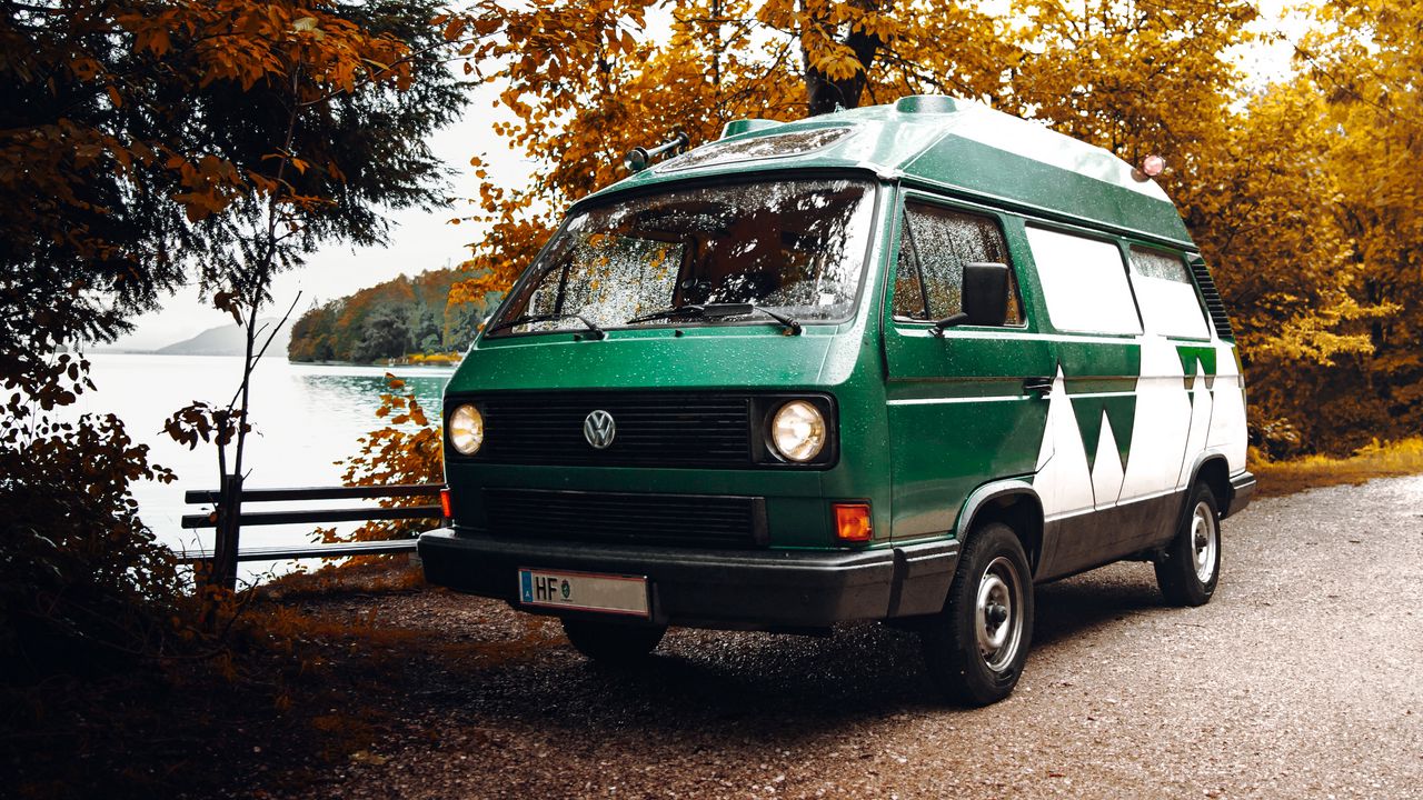 Wallpaper van, car, green, nature