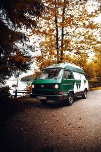 Preview wallpaper van, car, green, nature