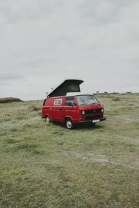 Preview wallpaper van, car, red, nature