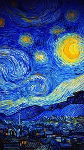 Preview wallpaper van gogh, starry night, night, paint, painting