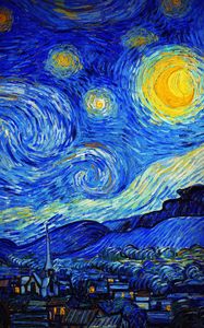 Preview wallpaper van gogh, starry night, night, paint, painting