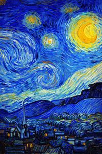 Preview wallpaper van gogh, starry night, night, paint, painting