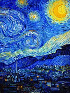 Preview wallpaper van gogh, starry night, night, paint, painting