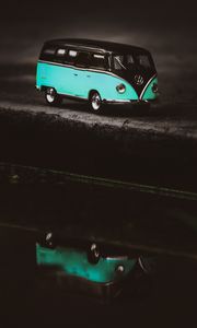 Preview wallpaper van, toy, reflection, water