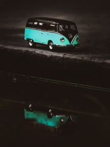 Preview wallpaper van, toy, reflection, water