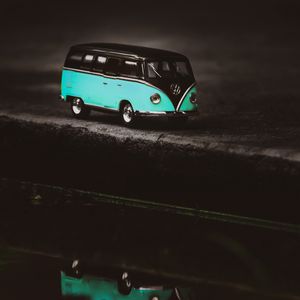 Preview wallpaper van, toy, reflection, water